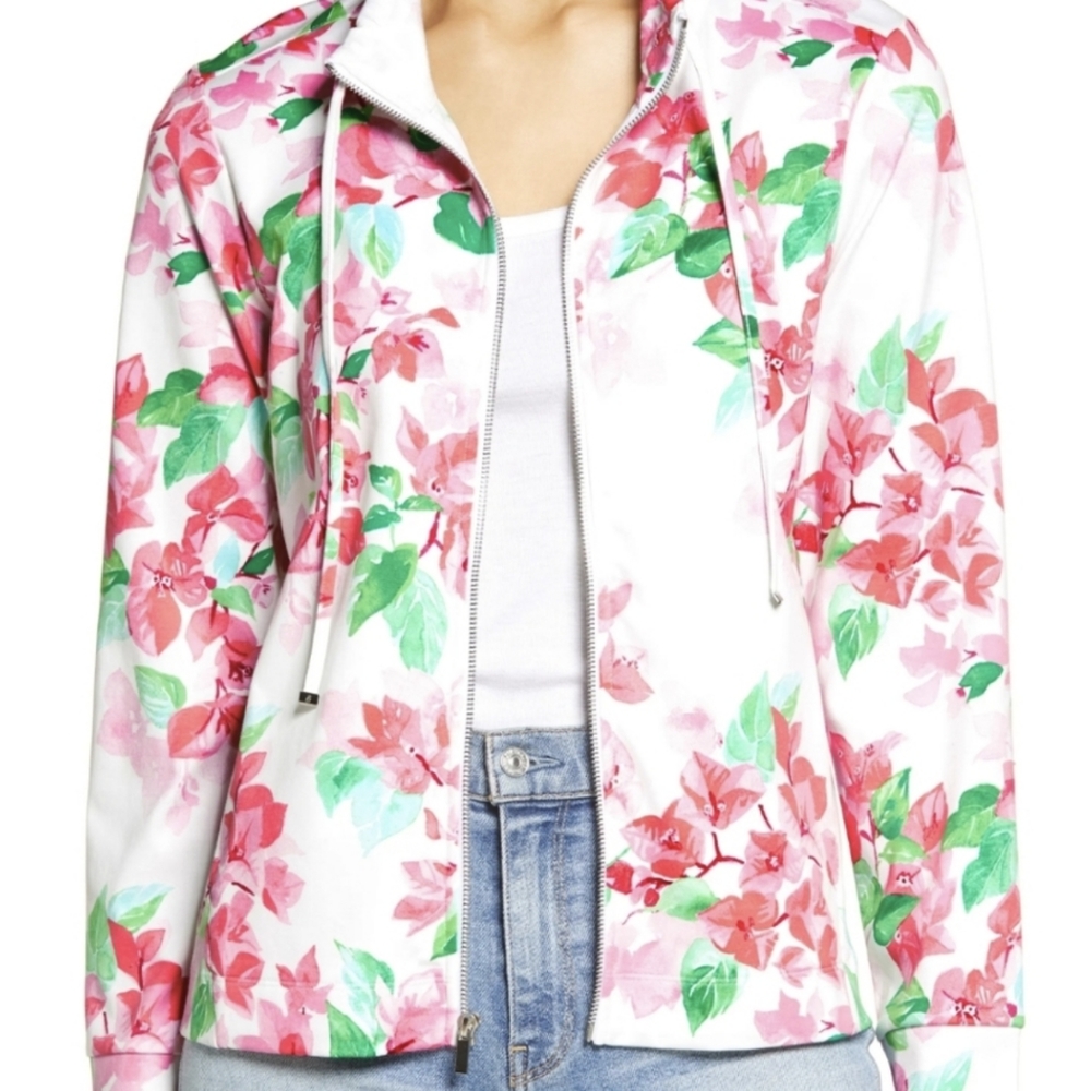Tommy Bahama Floral Zip-Up Sweatshirt